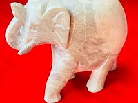 Imperial elephant antieke soapstone sculptuur - afbeelding 2 van  6