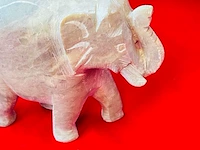 Imperial elephant antieke soapstone sculptuur - afbeelding 3 van  6