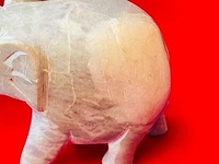 Imperial elephant antieke soapstone sculptuur - afbeelding 4 van  6