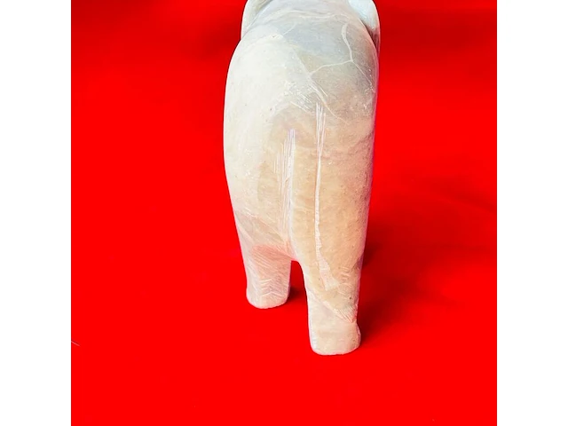 Imperial elephant antieke soapstone sculptuur - afbeelding 5 van  6