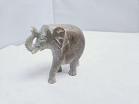 Imperial elephant antieke soapstone sculptuur - afbeelding 3 van  5