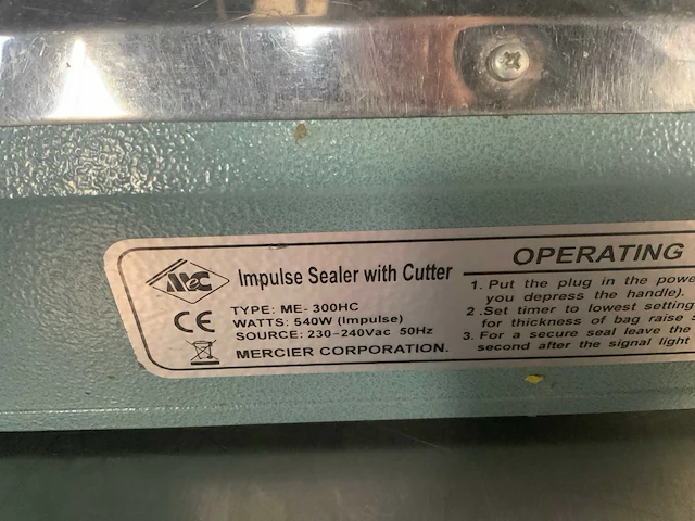 Impulse me-300hc sealer - afbeelding 3 van  3