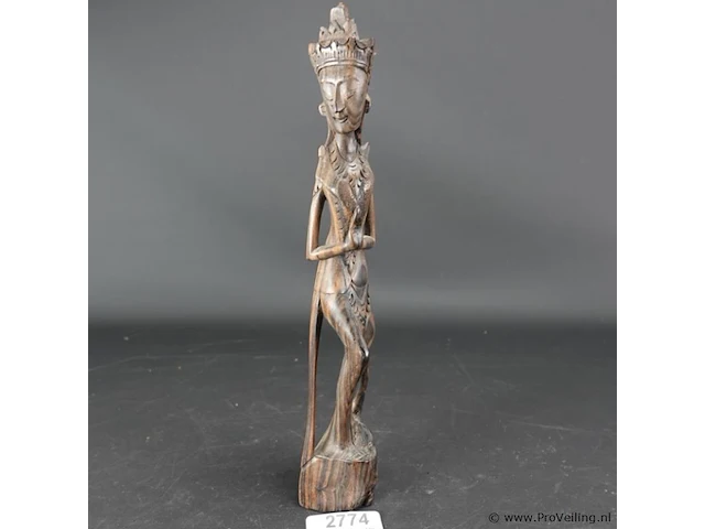 In coromandel gesneden indische danseres - afbeelding 1 van  4