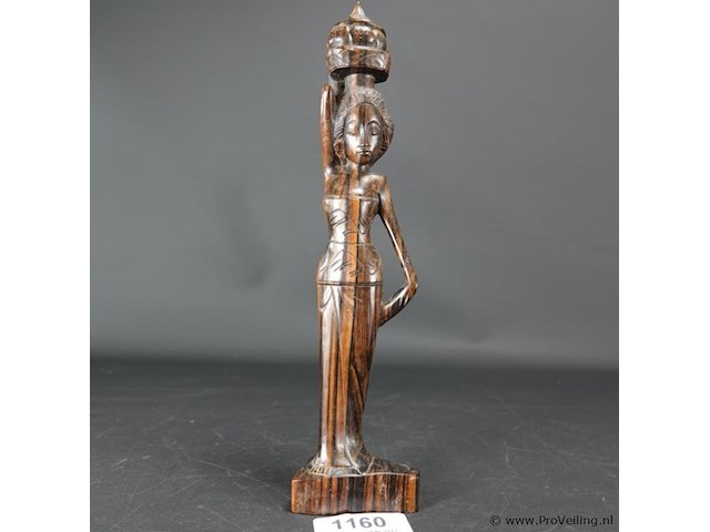 In coromandelhout gesneden indische dame - afbeelding 2 van  5