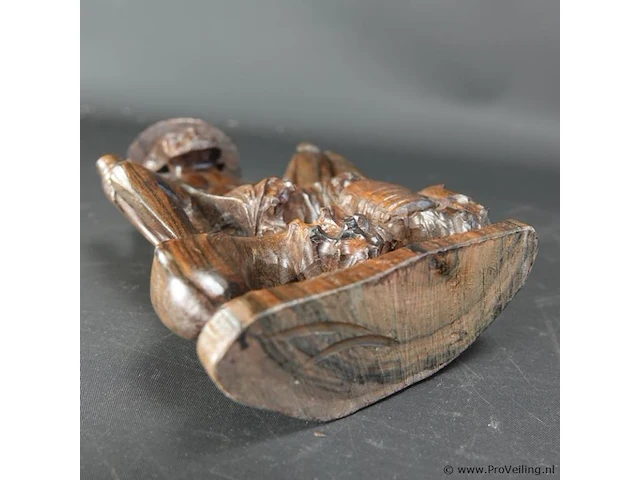 In coromandelhout gesneden indische visserman - afbeelding 5 van  5