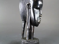 In ebbenhout gesneden afrikaanse buste - afbeelding 2 van  5