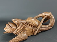 In hardhout gesneden afrikaans masker - afbeelding 3 van  5