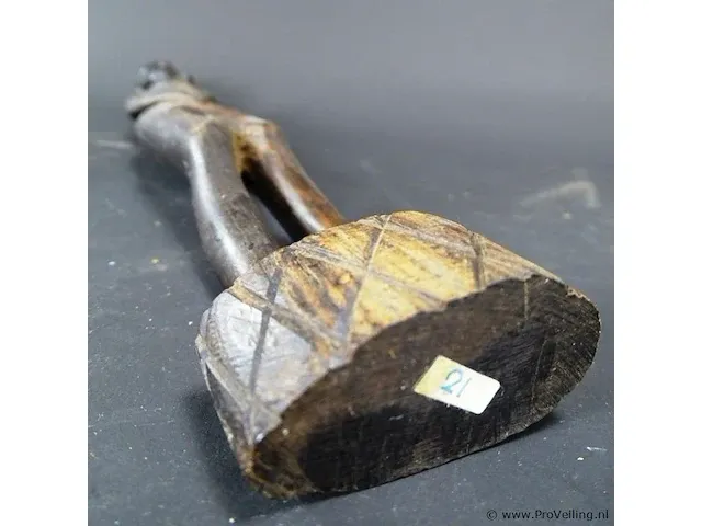 In hardhout gesneden afrikaanse dame - afbeelding 5 van  5