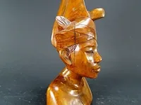 In hardhout gesneden indische buste - afbeelding 2 van  5