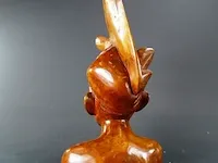 In hardhout gesneden indische buste - afbeelding 4 van  5