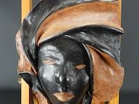 In leder gevormd masker - afbeelding 3 van  5