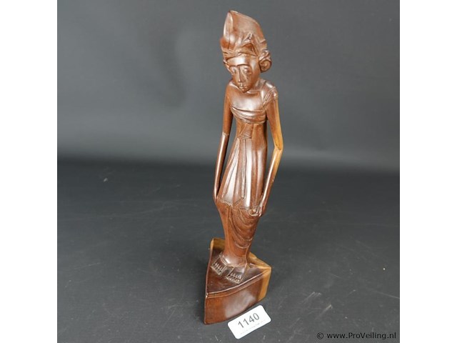 In teakhout gesneden indisch beeld - afbeelding 2 van  5