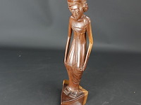 In teakhout gesneden indisch beeld - afbeelding 2 van  5