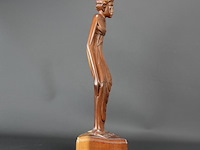 In teakhout gesneden indisch beeld - afbeelding 3 van  5