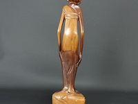 In teakhout gesneden indisch beeld - afbeelding 4 van  5