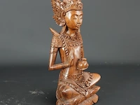 In teakhout gesneden indische dewi ratih - afbeelding 2 van  5