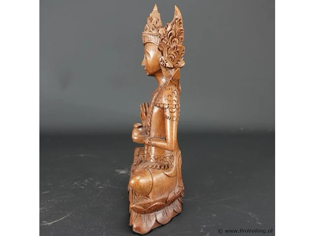 In teakhout gesneden indische dewi ratih - afbeelding 3 van  5
