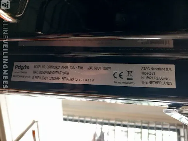 Inbouw combi magnetron oven pelgrim, com316gls - afbeelding 9 van  9