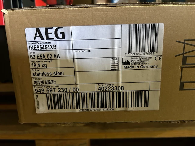 Inbouw inductie kookplaat aeg, ike95454xb - afbeelding 4 van  4