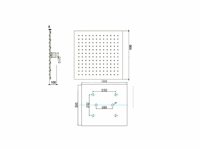 Inbouw regendouche chroom of mat zwart - afbeelding 33 van  85