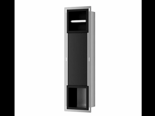 Inbouw toiletrolhouder mueller met reserverolhouder mat zwart - afbeelding 4 van  11
