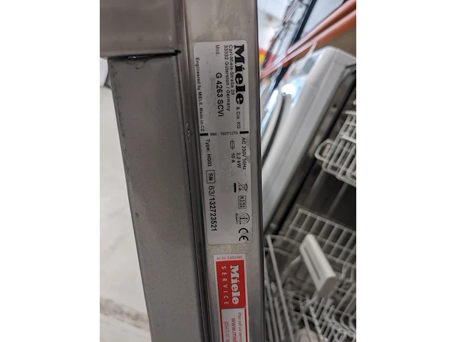 Inbouw vaatwasser, miele, s4263scvi - afbeelding 6 van  6