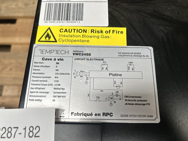 Inbouw wijnkoeler temptech, vwc24ss - afbeelding 9 van  9