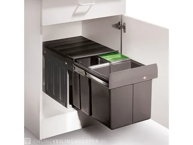 Inbouwafvalemmer wesco, profiline 40dt, antraciet - afbeelding 1 van  8