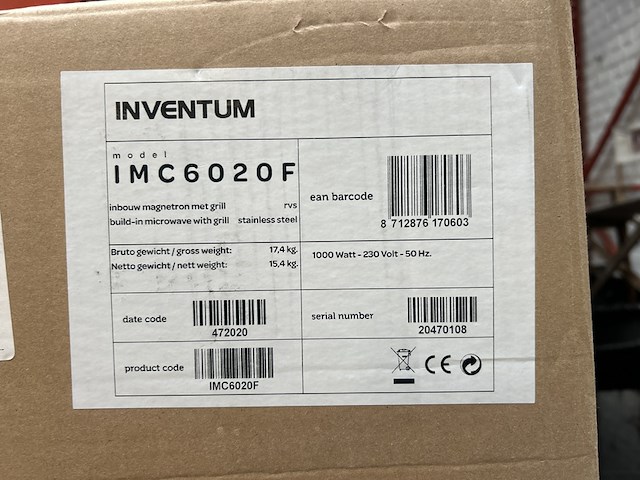 Inbouwmagnetron met grill inventum, imc6020f - afbeelding 5 van  6