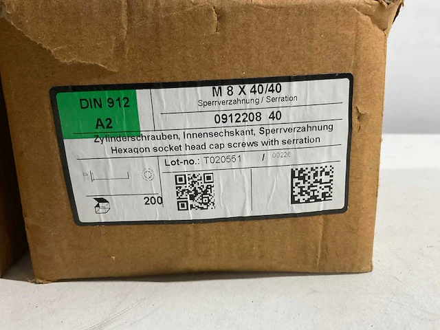 Inbusschroef m8 x 40/40 (1330x) - afbeelding 2 van  4