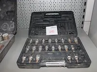 Incomplete doppenset in kunststoffen koffer. 21 stuks. - afbeelding 1 van  2