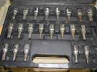 Incomplete doppenset in kunststoffen koffer. 21 stuks. - afbeelding 2 van  2
