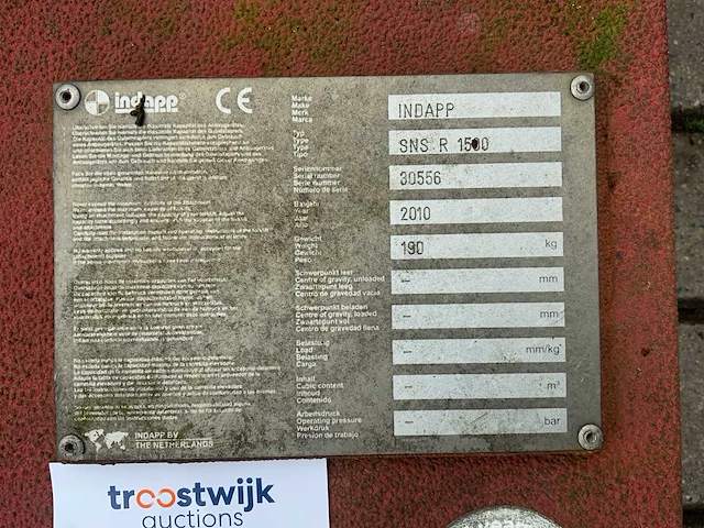Indapp - 2010 - sns.r 1500 - sneeuwschuiver - afbeelding 4 van  4
