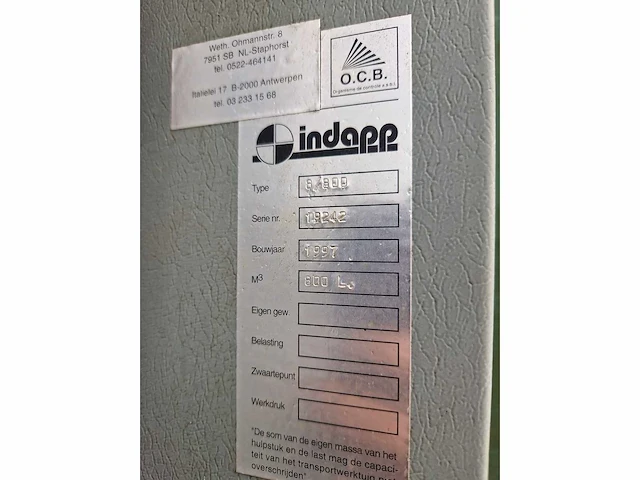 Indapp 8/800 olie opvangbak opslagcontainer - afbeelding 4 van  8