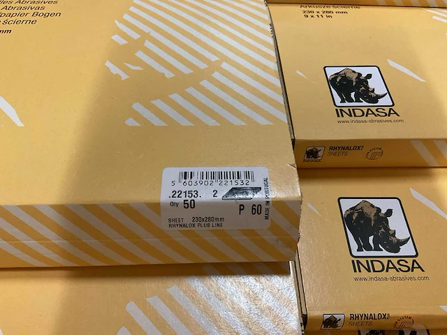 Indasa rhynalox plus 230x280mm verpakking á 50 stuks schuurvellen (11x) - afbeelding 3 van  6