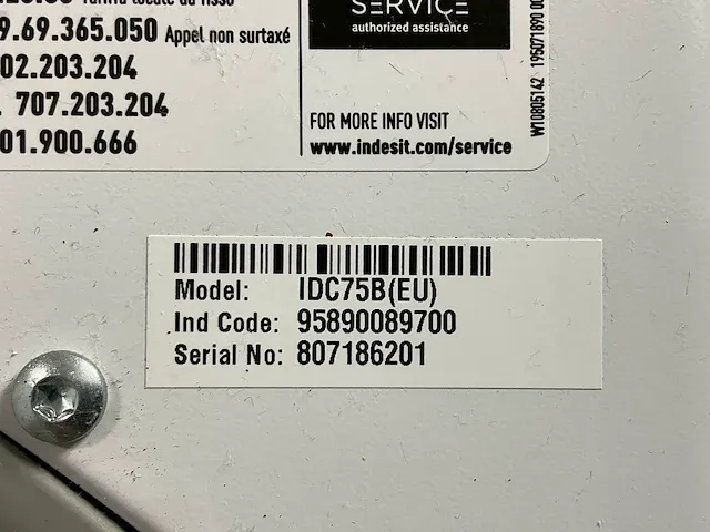 Indesit idc75 wasdroger - afbeelding 6 van  6