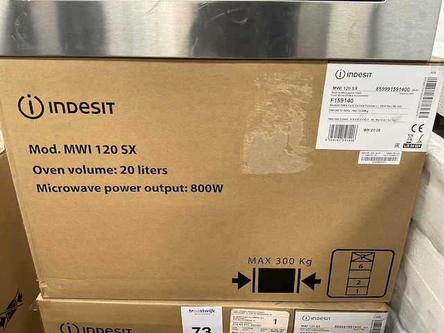 Indesit mwi 120 sx inbouw solo-magnetron - afbeelding 5 van  5