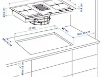 Inductiekookplaat/geïnteg afzuigkap ikea, fördelaktig, zwart, bouwjaar 2022 - afbeelding 4 van  5
