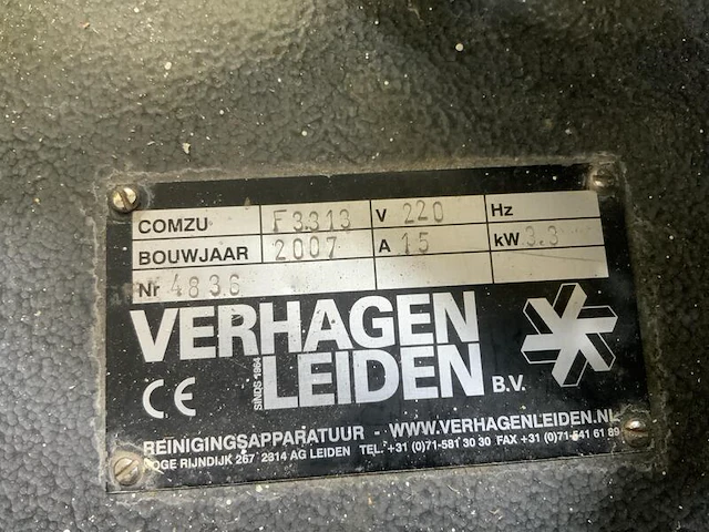Industrie stofzuiger, verhagen leiden, comzu f3313, grijs, 2007 - afbeelding 3 van  4