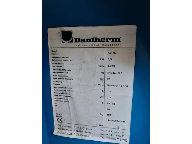 Industriële airco unit, dantherm, ac-m7 - afbeelding 4 van  7