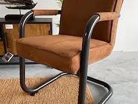 Industriële eetkamerstoel in cognac rusty furniture, cognac / zwart - afbeelding 1 van  5