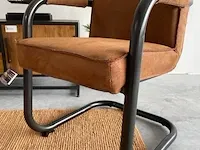 Industriële eetkamerstoel in cognac rusty furniture, cognac / zwart - afbeelding 5 van  5