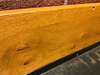 Industriële eikenhouten wandtafel - afbeelding 2 van  11