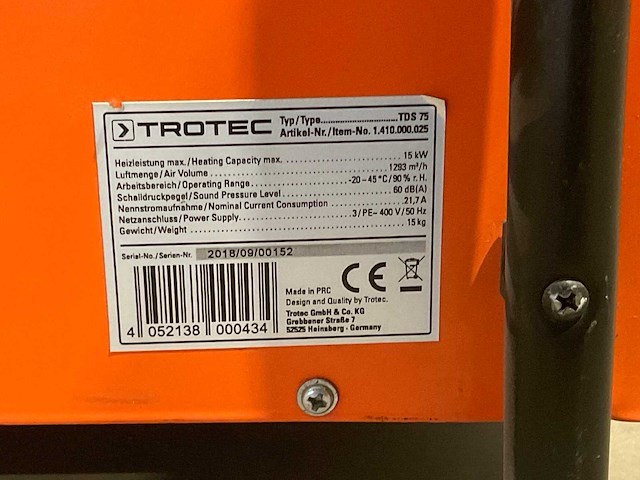 Industriële heater - afbeelding 7 van  7