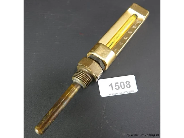 Industriële koperen thermometer - afbeelding 1 van  5