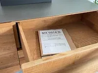 Industriële lange tv-meubel van teak en staal tower living, pandora, teak / antraciet - afbeelding 13 van  16