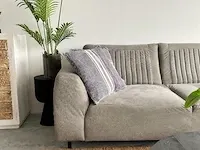 Industriële lounge bank in microstof steen grijs / zwart - afbeelding 6 van  11