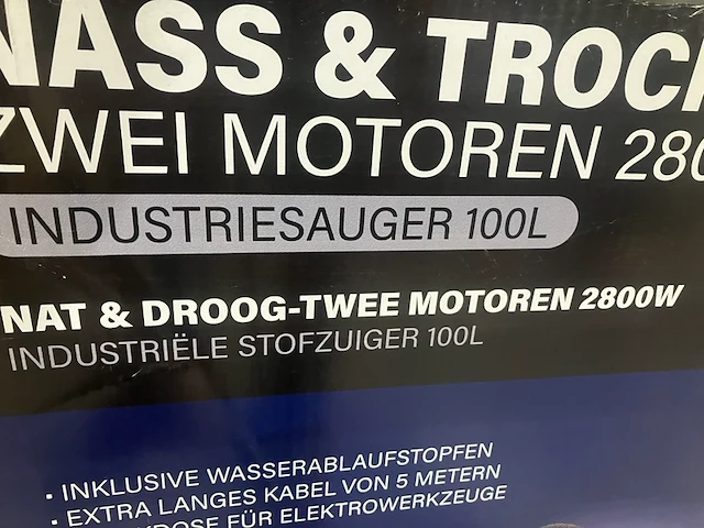 Industriële nat en droogzuiger , sauber, 4-in1, marine/wit - afbeelding 3 van  4