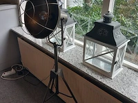 Industriële staande lamp met 2x windlicht - afbeelding 1 van  12