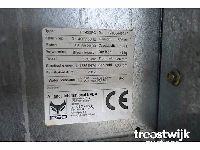 Industriële wasmachine - afbeelding 5 van  5